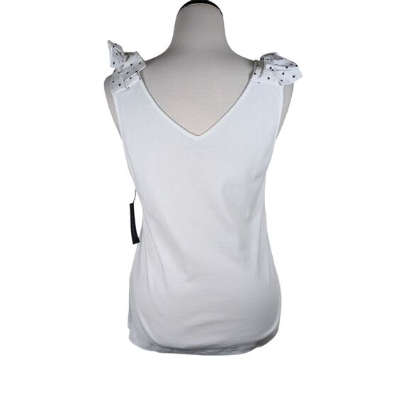 Tommy Hilfiger Medium 100% Cotton V-Neck Tank Top Star Print Tied Bow Straps - Picture 5 of 8